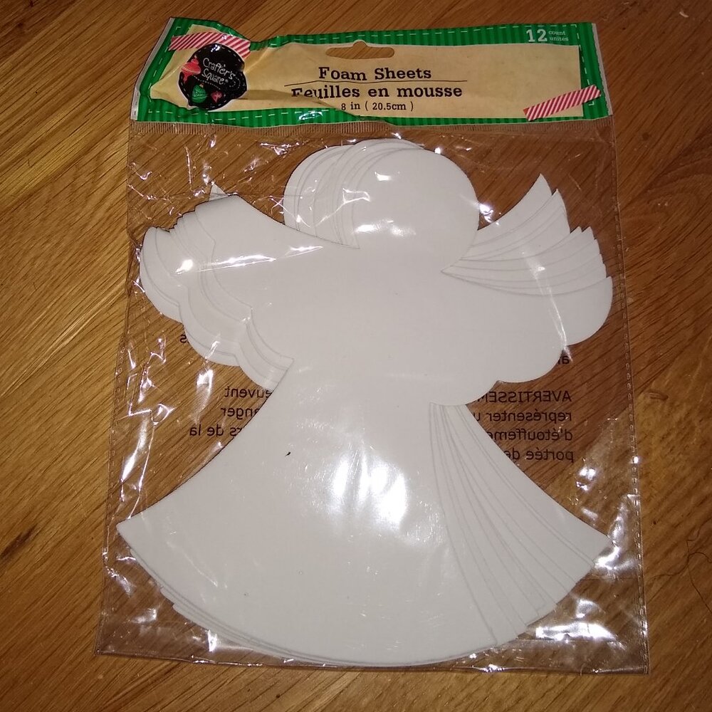 Crafter's Foam Sheet DIY Craft Angel 8" set of 12 New